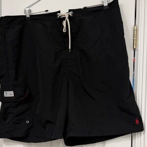 Ralph Lauren Red and Black Swim Shorts